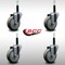 Service Caster 4'' SS Gray Poly Wheel Swivel 3/4'' Expanding Stem Caster Set, 4PK SCC-SSEX20S414-PPUB-34-4 - alternate 2